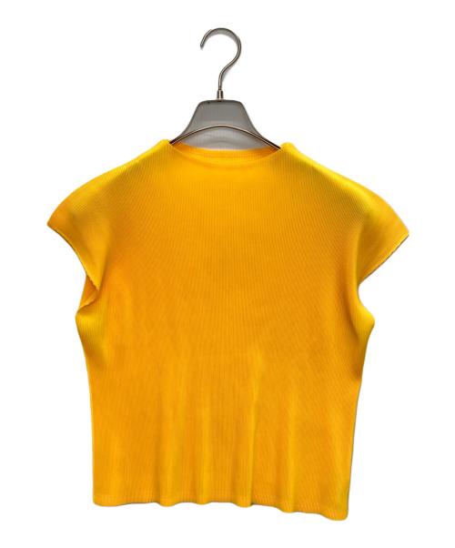 PLEATS PLEASE（プリーツプリーズ）PLEATS PLEASE (プリーツプリーズ) プリーツノースリーブカットソー イエロー サイズ:SIZE3の古着・服飾アイテム