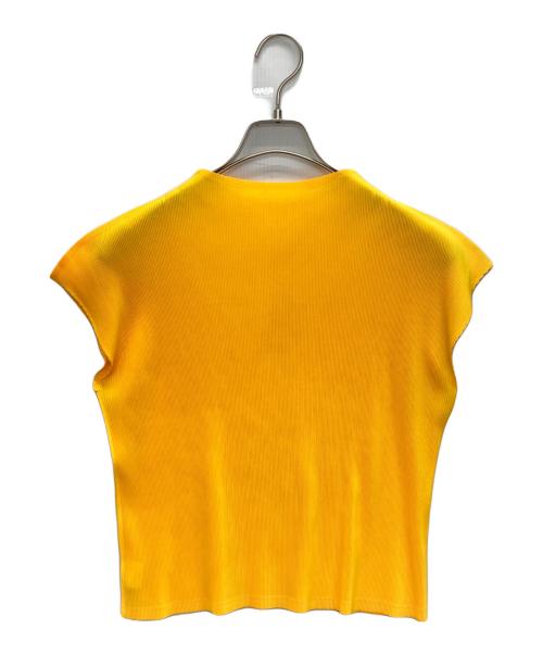 PLEATS PLEASE（プリーツプリーズ）PLEATS PLEASE (プリーツプリーズ) プリーツノースリーブカットソー イエロー サイズ:SIZE3の古着・服飾アイテム