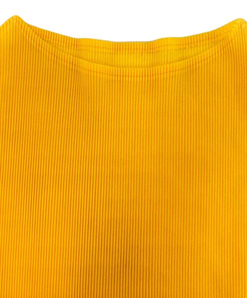 PLEATS PLEASE（プリーツプリーズ）PLEATS PLEASE (プリーツプリーズ) プリーツノースリーブカットソー イエロー サイズ:SIZE3の古着・服飾アイテム