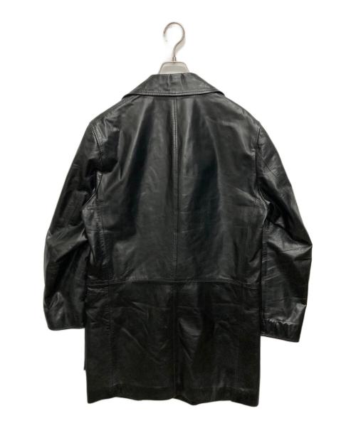 Yves Saint Laurent pour homme（イヴサンローラン プールオム）Yves Saint Laurent POUR HOMME (イヴサンローラン プールオム) レザージャケット ブラック サイズ:SIZE 50の古着・服飾アイテム