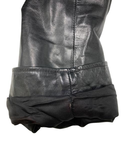 Yves Saint Laurent pour homme（イヴサンローラン プールオム）Yves Saint Laurent POUR HOMME (イヴサンローラン プールオム) レザージャケット ブラック サイズ:SIZE 50の古着・服飾アイテム