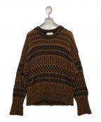 AMI Alexandre Mattiussiアミアレクサンドルマテュッシ）の古着「コットンリネンオーバーサイスニット」｜ブラウン