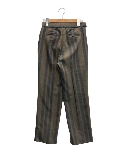 WALES BONNER（ウェールズボナー）WALES BONNER (ウェールズボナー) STRIPE TAILORING スラックス ブラウン サイズ:SIZE 44の古着・服飾アイテム