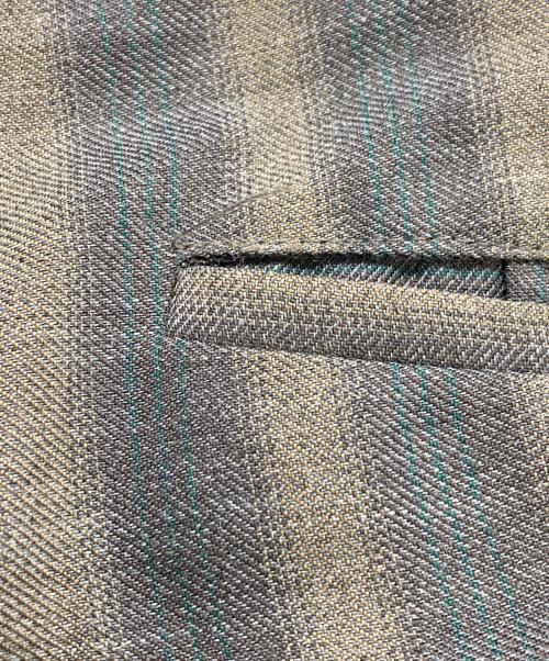 WALES BONNER（ウェールズボナー）WALES BONNER (ウェールズボナー) STRIPE TAILORING スラックス ブラウン サイズ:SIZE 44の古着・服飾アイテム