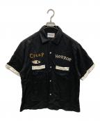 WEIRDOウィアード）の古着「レーヨンボーリングシャツ」｜ブラック