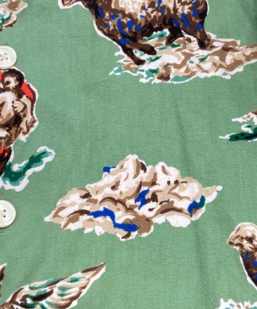 SAINT MICHAEL（セントマイケル）SAINT MICHAEL (セントマイケル) PJ SHIRT horse グリーン サイズ:SIZE Mの古着・服飾アイテム