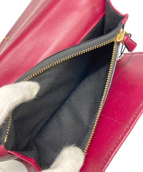 MARC JACOBS（マークジェイコブズ）MARC JACOBS (マーク ジェイコブス) ゴッサム フラップ トリフォードウォレット ボルドーの古着・服飾アイテム
