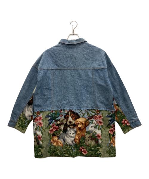 SUM1 STYLE（スミスタイル）SUM1 STYLE (スミスタイル) 動物柄デニム切り替えジャケット インディゴ サイズ:SIZE Freeの古着・服飾アイテム
