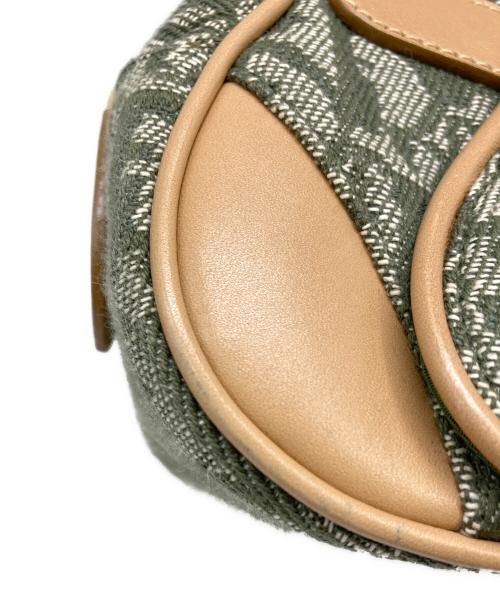 Christian Dior（クリスチャン ディオール）Christian Dior (クリスチャン ディオール) trotter double saddle Handbag canvas カーキの古着・服飾アイテム
