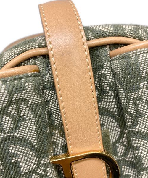 Christian Dior（クリスチャン ディオール）Christian Dior (クリスチャン ディオール) trotter double saddle Handbag canvas カーキの古着・服飾アイテム