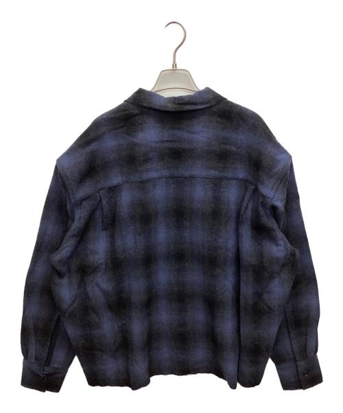 Name.（ネーム）Name. (ネーム) WOOL OMBRE CUT-OFF SHORT SHIRT ブルー×ブラック サイズ:SIZE 1の古着・服飾アイテム