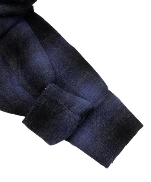 Name.（ネーム）Name. (ネーム) WOOL OMBRE CUT-OFF SHORT SHIRT ブルー×ブラック サイズ:SIZE 1の古着・服飾アイテム