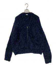 Name.（ネーム）の古着「MALL YARN ZIP UP KNIT CARDIGAN」｜ネイビー