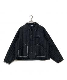 Name.（ネーム）の古着「CZ STRIPE QUILTING JACKET」｜ブラック