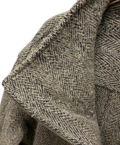 ISSEY MIYAKE MEN（イッセイミヤケメン）ISSEY MIYAKE MEN (イッセイミヤケメン) フェイクレイヤードニットブルゾン ベージュ サイズ:SIZE FREEの古着・服飾アイテム