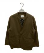 MIESROHEミースロエ）の古着「リラクシーウールノーカラージャケット」｜カーキ