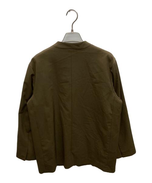 MIESROHE（ミースロエ）MIESROHE (ミースロエ) リラクシーウールノーカラージャケット カーキ サイズ:SIZE 1の古着・服飾アイテム