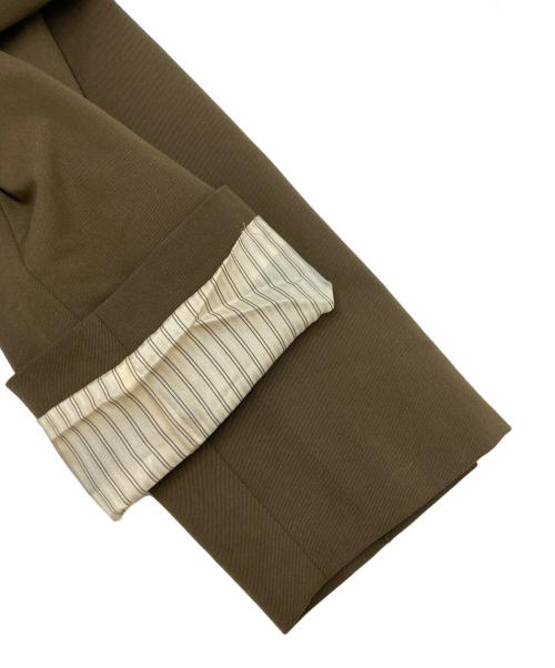 MIESROHE（ミースロエ）MIESROHE (ミースロエ) リラクシーウールノーカラージャケット カーキ サイズ:SIZE 1の古着・服飾アイテム