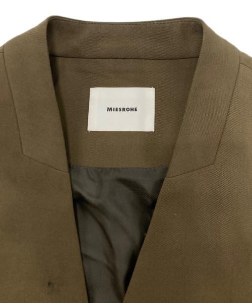 MIESROHE（ミースロエ）MIESROHE (ミースロエ) リラクシーウールノーカラージャケット カーキ サイズ:SIZE 1の古着・服飾アイテム