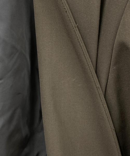 MIESROHE（ミースロエ）MIESROHE (ミースロエ) リラクシーウールノーカラージャケット カーキ サイズ:SIZE 1の古着・服飾アイテム