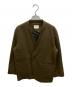 MIESROHE（ミースロエ）の古着「リラクシーウールノーカラージャケット」｜カーキ