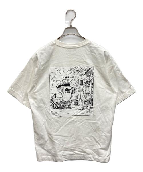 LACOSTE（ラコステ）LACOSTE (ラコステ) ONE PIECE (ワンピース) 扉絵バックプリントTシャツ ホワイト サイズ:SIZE 3の古着・服飾アイテム