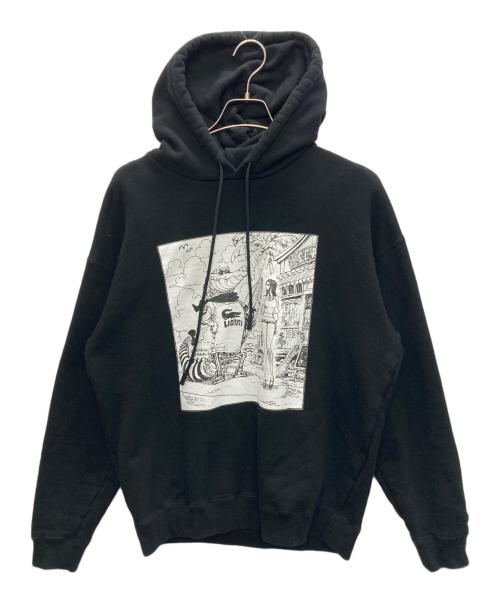 LACOSTE（ラコステ）LACOSTE (ラコステ) ONE PIECE (ワンピース) 扉絵プリントフーディー ブラック サイズ:SIZE 4の古着・服飾アイテム