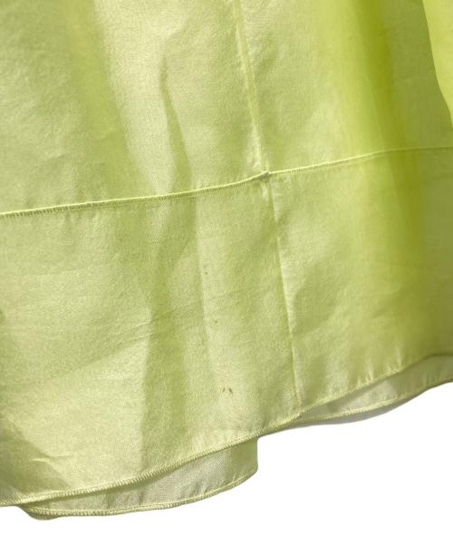 BLAMINK（ブラミンク）BLAMINK (ブラミンク) シルク ギャザー ロング スカート グリーン サイズ:SIZE 38の古着・服飾アイテム