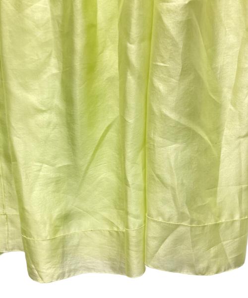 BLAMINK（ブラミンク）BLAMINK (ブラミンク) シルク ギャザー ロング スカート グリーン サイズ:SIZE 38の古着・服飾アイテム