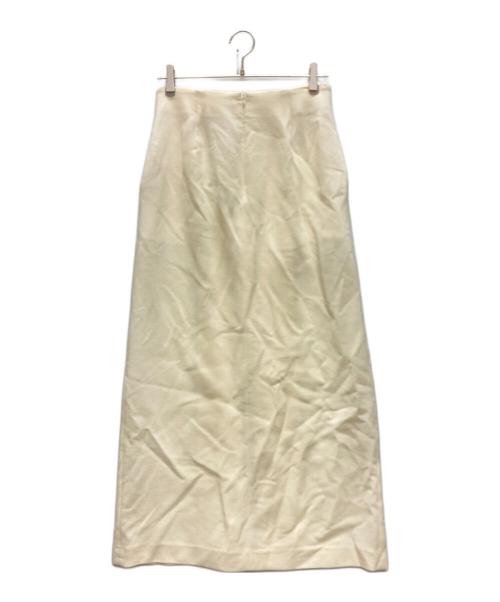 AURALEE（オーラリー）AURALEE (オーラリー) TENSE WOOL DOUBLE CLOTH SKIRT アイボリー サイズ:SIZE 2の古着・服飾アイテム