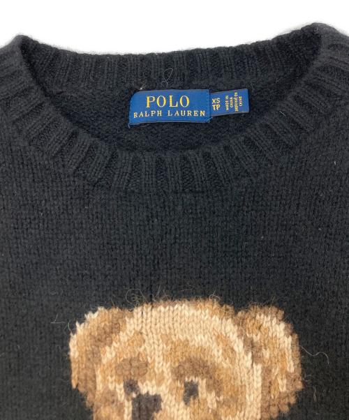 POLO RALPH LAUREN（ポロ・ラルフローレン）POLO RALPH LAUREN (ポロ・ラルフローレン) ポロベアウールニット ブラック サイズ:SIZE XSの古着・服飾アイテム