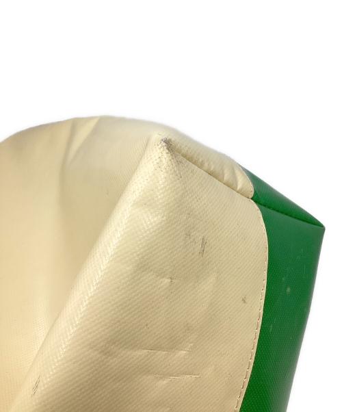 MARNI（マルニ）MARNI (マルニ) PVC バイカラー トートバッグ グリーン×アイボリーの古着・服飾アイテム