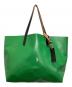 MARNI (マルニ) PVC バイカラー トートバッグ グリーン×アイボリー：12000円