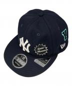 New Era×SAINT MICHAELニューエラ×セントマイケル）の古着「BORN & RAISED 59FIFTY Baseball Cap」｜ネイビー