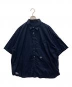 FreshServiceフレッシュサービス）の古着「TYPEWRITER CORPORATE S/S REGULAR COLLAR SHIRT」｜ネイビー