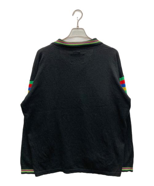 BODE（ボーディ）BODE (ボーディ) Long Sleeve Knitted Logo Polo ブラック サイズ:SIZE XLの古着・服飾アイテム