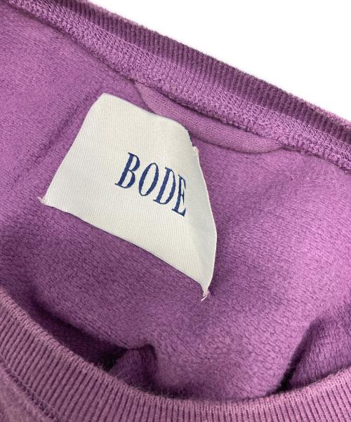 BODE（ボーディ）BODE (ボーディ) ロゴ刺繍スウェット パープル サイズ:SIZE XLの古着・服飾アイテム