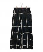 HaaTハート）の古着「ブロック刺繍パンツ」｜ブラック