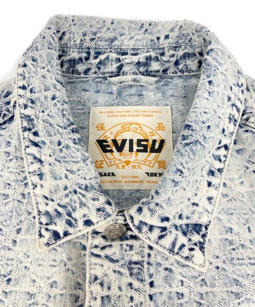 EVISU（エヴィス）EVISU (エビス) オールオーバーカモメジャガードカモメ刺繍ルーズフィットデニムジャケット インディゴ サイズ:SIZE XLの古着・服飾アイテム