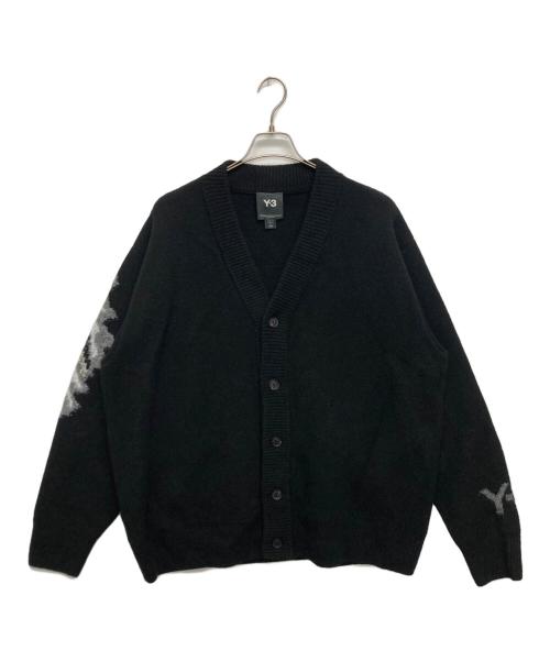 Y-3（ワイスリー）Y-3 (ワイスリー) GRAPHIC KNIT CARDIGAN ブラック サイズ:SIZE　Lの古着・服飾アイテム