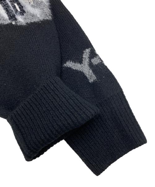 Y-3（ワイスリー）Y-3 (ワイスリー) GRAPHIC KNIT CARDIGAN ブラック サイズ:SIZE　Lの古着・服飾アイテム