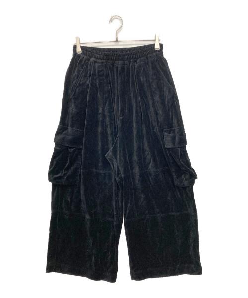 MAISON SPECIAL（メゾンスペシャル）MAISON SPECIAL (メゾンスペシャル) Prime-Wide Velor Cargo Pants ブラック サイズ:SIZE 1の古着・服飾アイテム