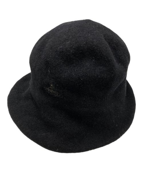 Vivienne Westwood（ヴィヴィアンウエストウッド）Vivienne Westwood (ヴィヴィアンウエストウッド) ウールバケットハット ブラック サイズ:SMサイズの古着・服飾アイテム