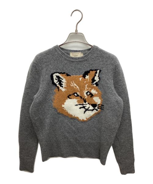 maison kitsune（メゾンキツネ）maison kitsune (メゾンキツネ) ニット グレー サイズ:SIZE　Sの古着・服飾アイテム