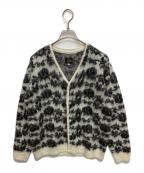 Needlesニードルズ）の古着「Mohair mix cardigan rose」｜ホワイト×ブラック