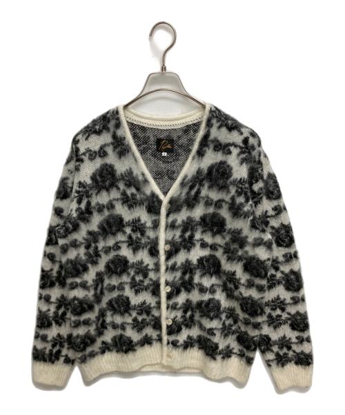 Needles（ニードルズ）Needles (ニードルズ) Mohair mix cardigan rose ホワイト×ブラック サイズ:SIZE Sの古着・服飾アイテム