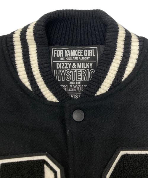 Hysteric Glamour（ヒステリックグラマー）Hysteric Glamour (ヒステリックグラマー) TURN THE MUSIC UP刺繍スタジャン ブラック サイズ:SIZE Mの古着・服飾アイテム