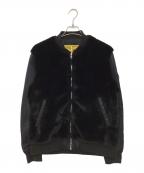 NORMANノルマン）の古着「ファー切替MA-1ジャケット」｜ブラック