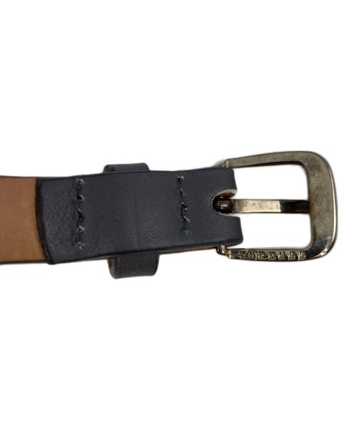 Maison Martin Margiela（メゾンマルタンマルジェラ）Maison Martin Margiela (メゾンマルタンマルジェラ) ナローレザーベルト グレー サイズ:SIZE 80の古着・服飾アイテム