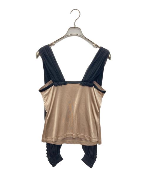 UNDERCOVER（アンダーカバー）UNDERCOVER (アンダーカバー) ボウタイノースリーブブラウス ベージュ サイズ:SIZE 2の古着・服飾アイテム